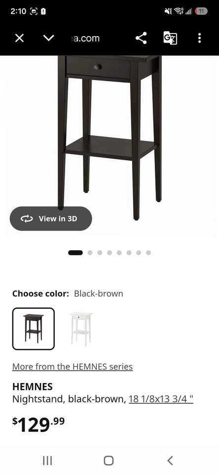 IKEA bedside table + lamps - photo 4