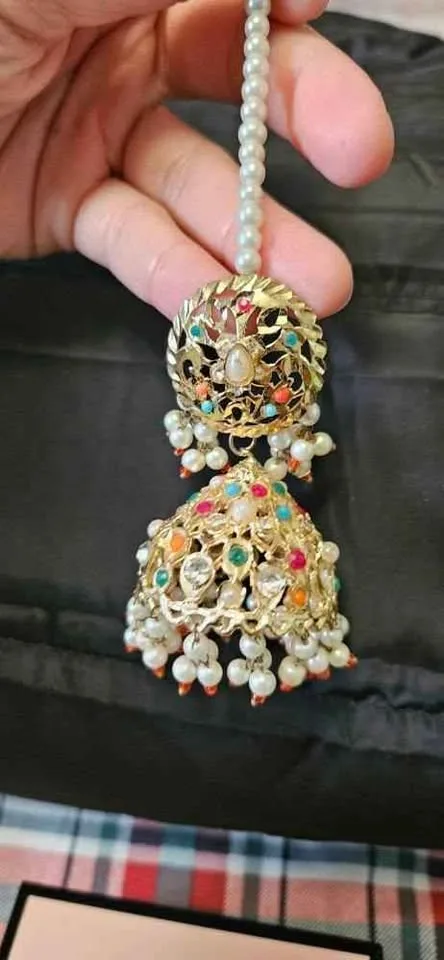 Indian pakistani bridal wedding jewlery set image indicator(5)