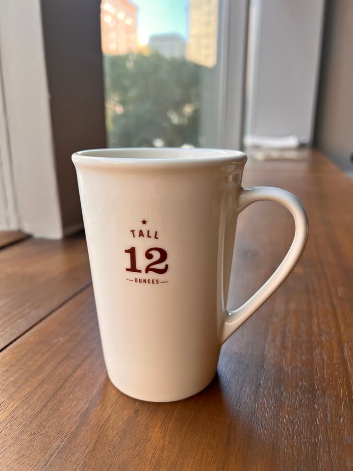 MOVING SALE! Starbucks Tall 12 Ounce ceramic mug $12
