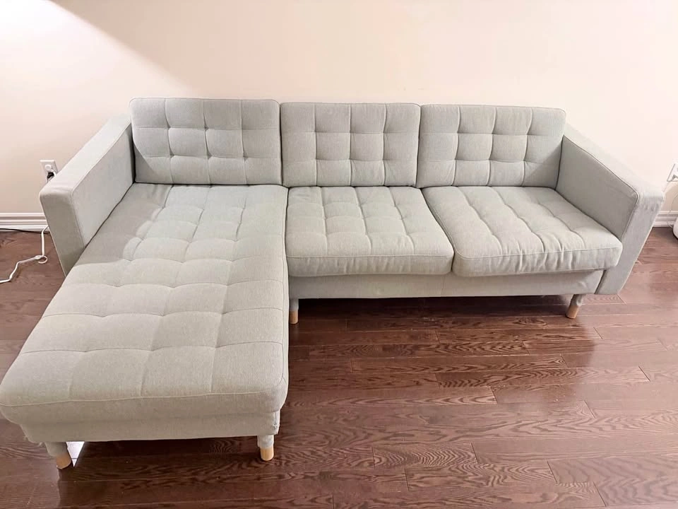 IKEA Sectional Sofa with Chaise – Excellent Condition