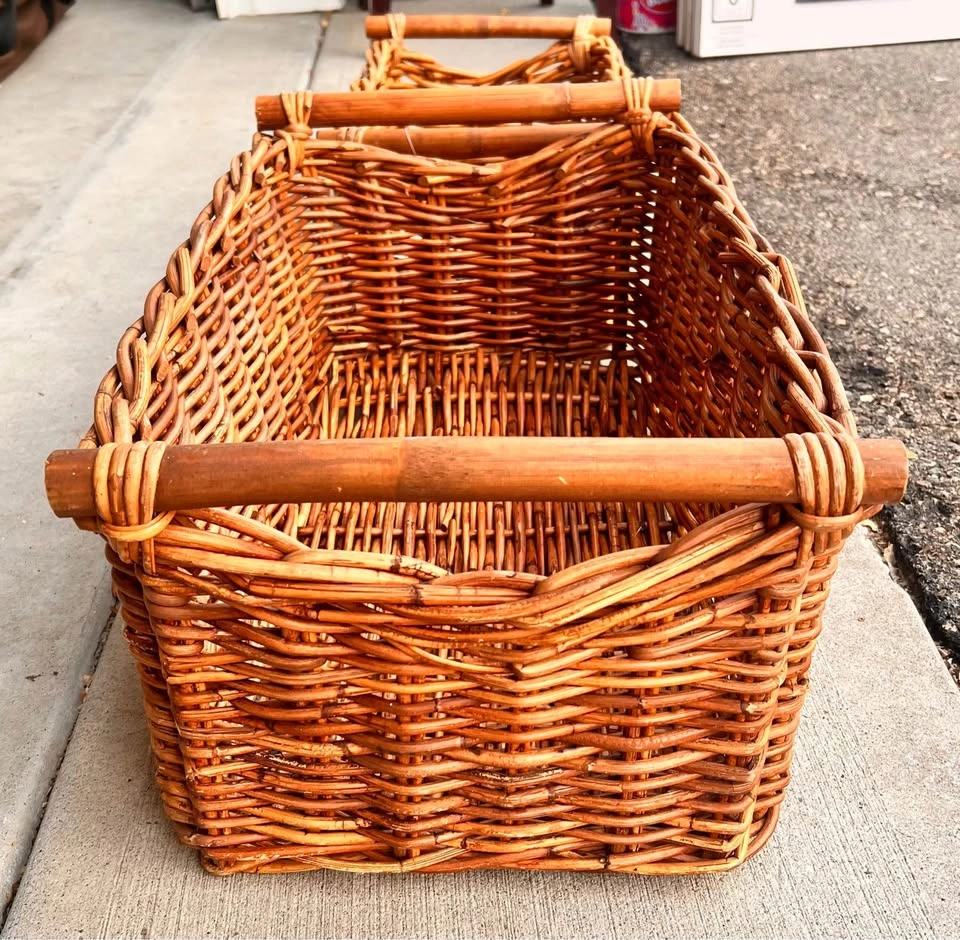 2 IKEA BASTANT Wicker Baskets - photo 2