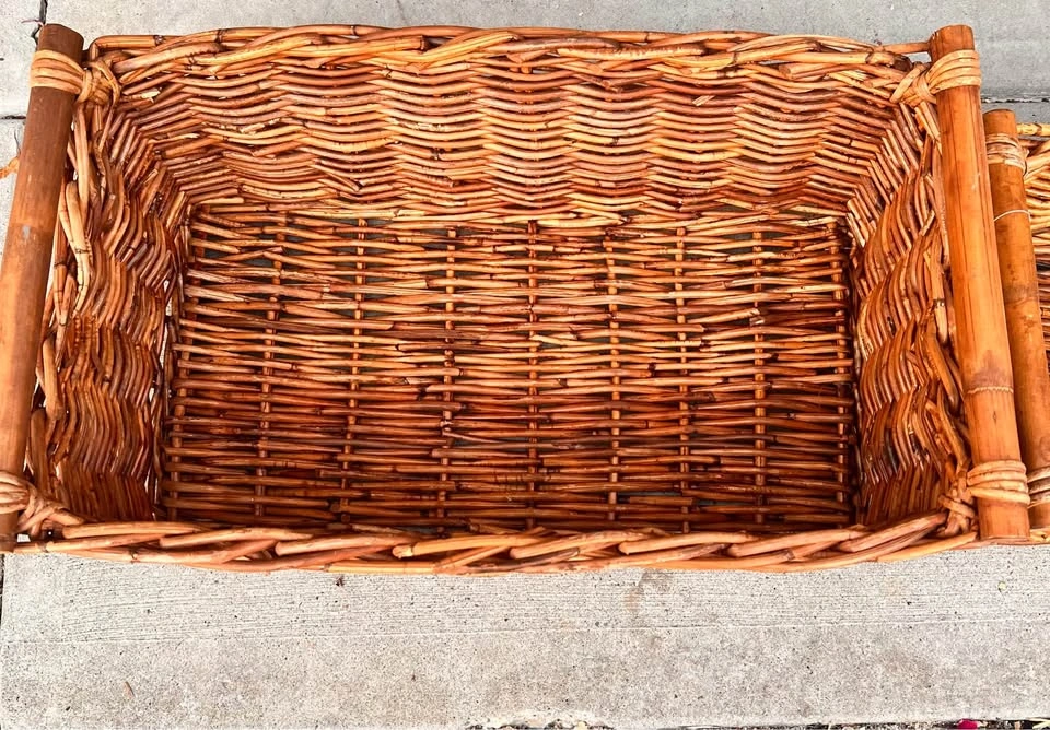 2 IKEA BASTANT Wicker Baskets - photo 3