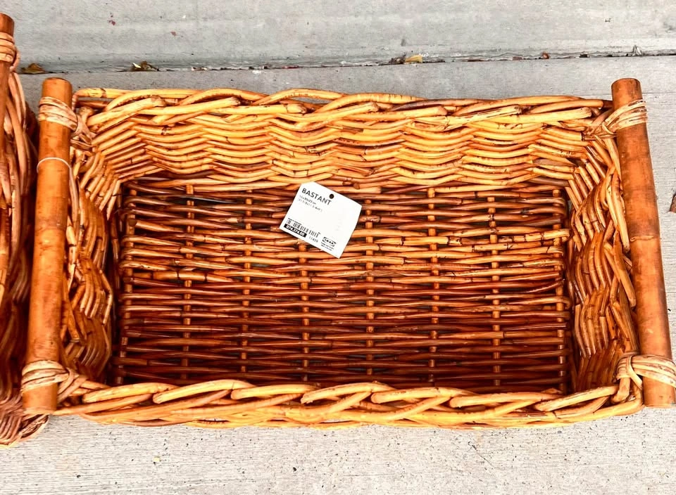 2 IKEA BASTANT Wicker Baskets - photo 4