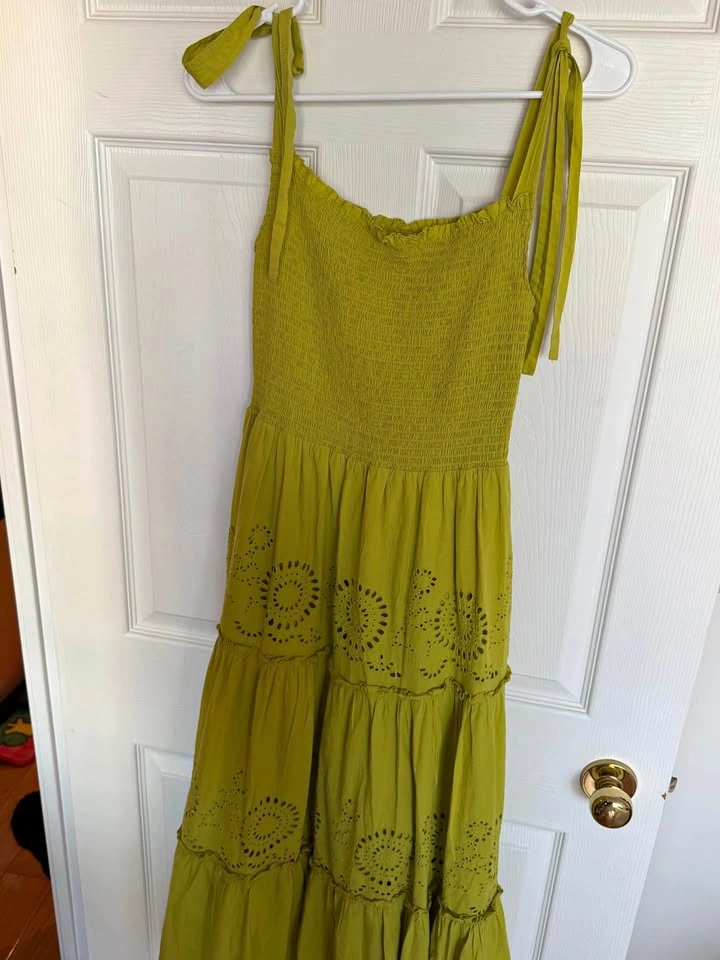 Zara long green summer dress size L