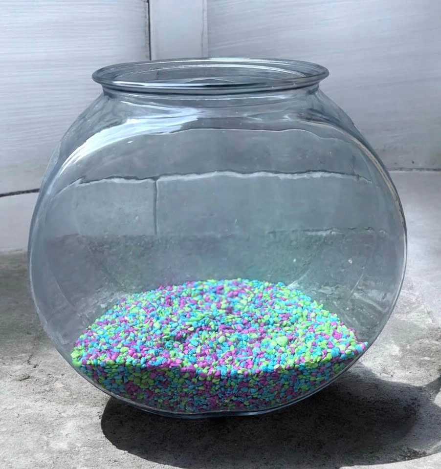 2 Gallons Glass Fish Bowl with Multi-Colored Gravel - photo 5
