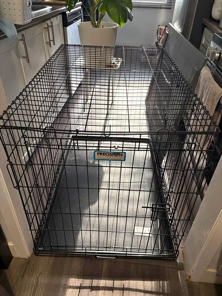 42” Precision Pet Large Dog 2 Door Crate with Tray