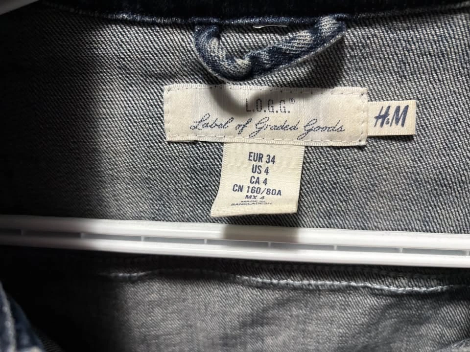 H&M L.O.G.G. Denim Jacket Size US 4 - photo 2