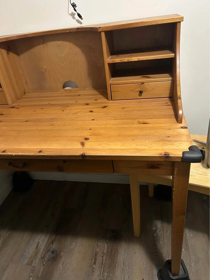 Solid Wood Secretary Desk with Hutch - photo 2