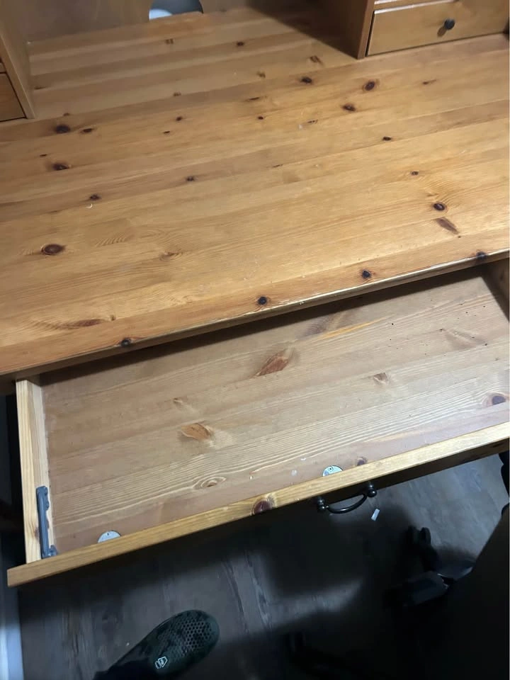 Solid Wood Secretary Desk with Hutch - photo 4