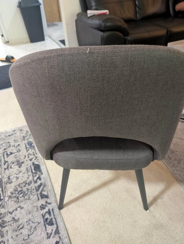 Set of Modern Grey Upholstered Chairs - photo 2