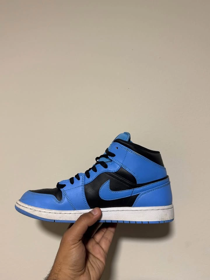 Air Jordan 1 Mid University Blue Black - photo 2