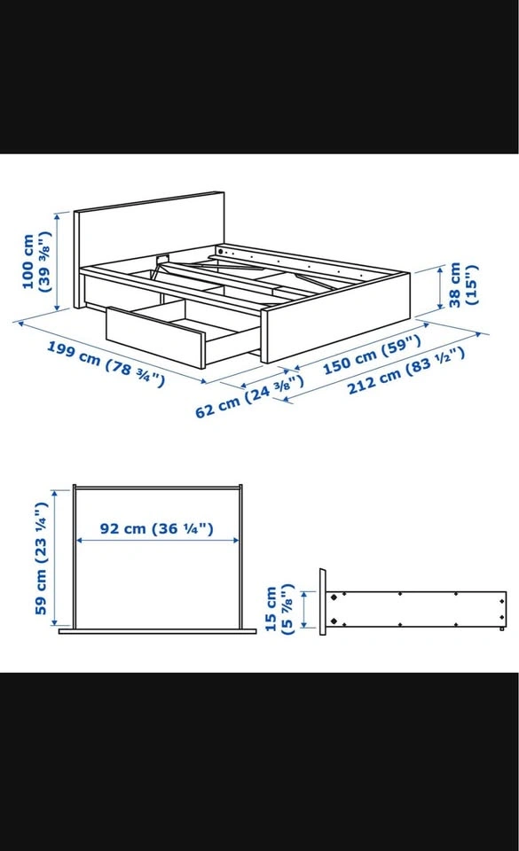 IKEA DOUBLE SIZE BED - photo 3