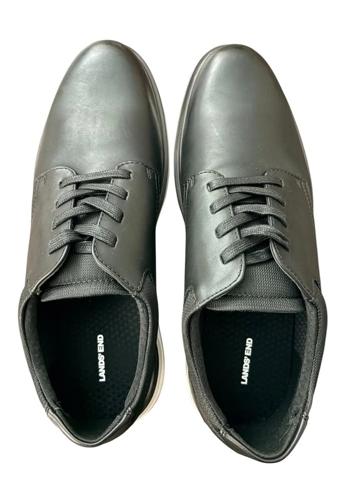 Lands' End Men's Sport Oxford Comfort Dress Shoes, Black, Size 1 - photo 5