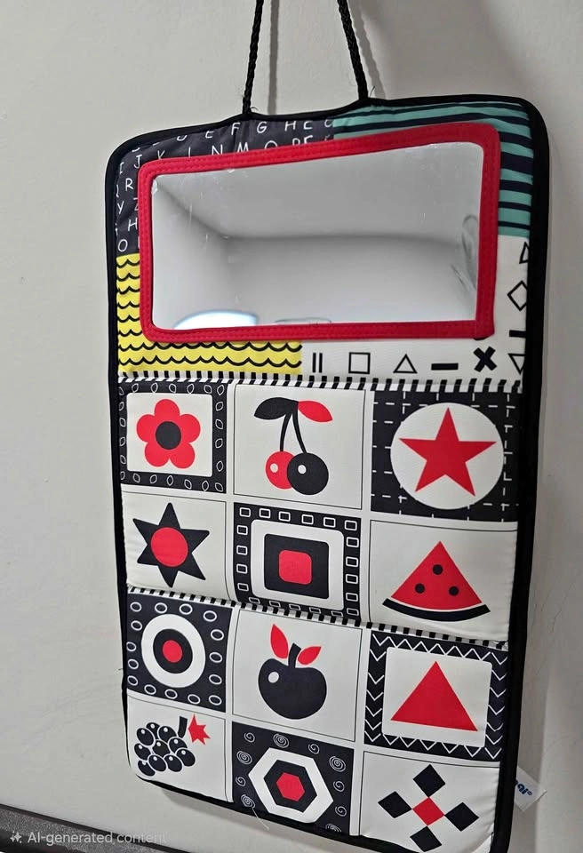 Foldable, high-contrast sensory toy