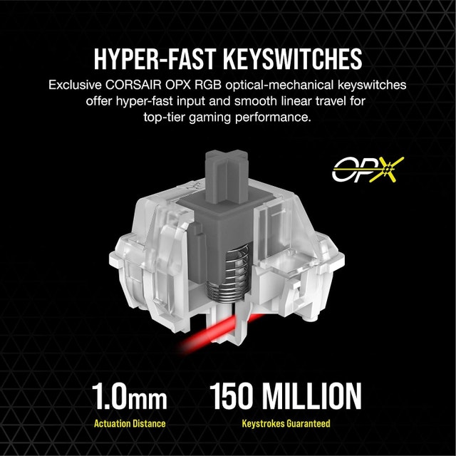 Corsair K100 RGB Optical-Mechanical Wired Gaming Keyboard - photo 5