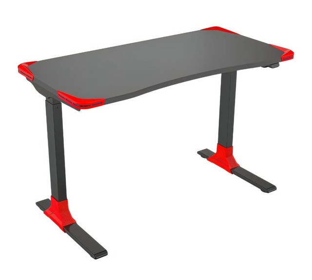 TygerClaw Adjustable Electric Sit-Stand Gaming Desk – Excellent
