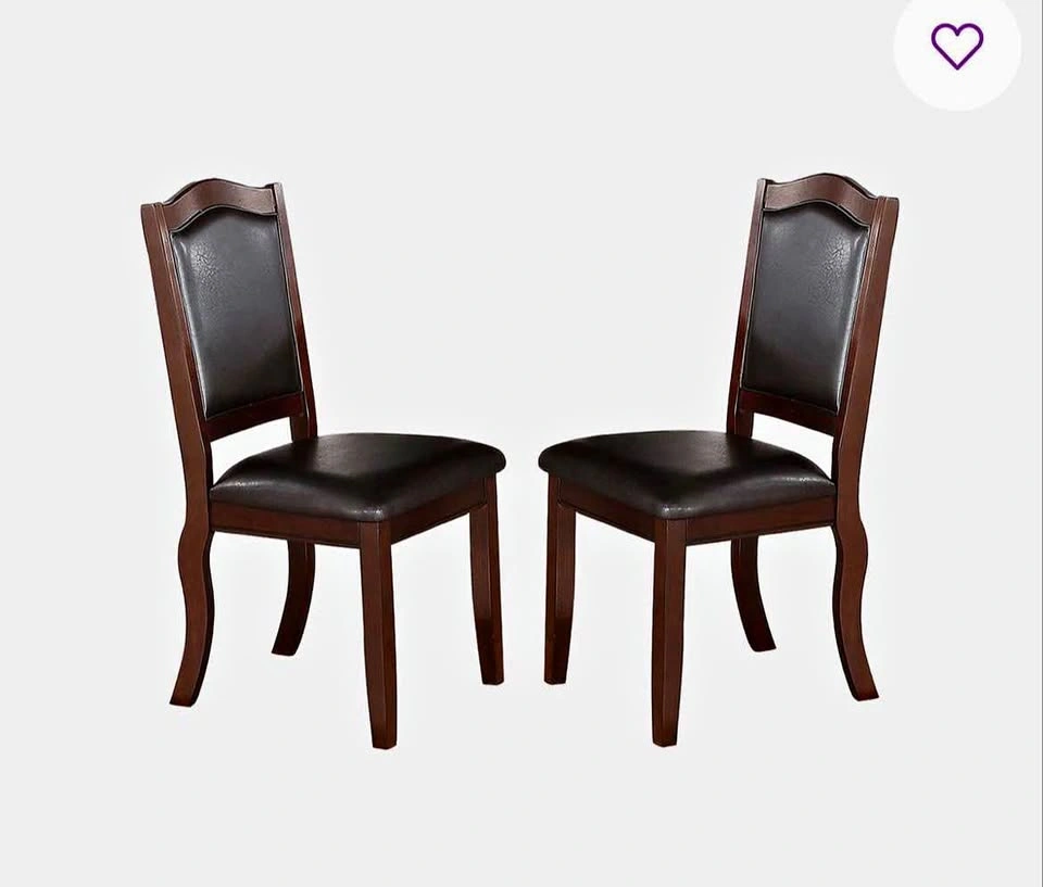Leather Chairs - Solid Wood (Brand New - Set of 2)