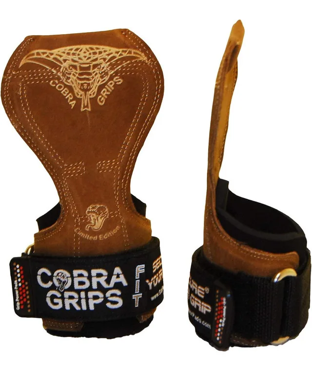 NEW - Cobra Grips FIT Leather Weight Lifting Gloves thumbnail