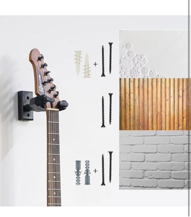 NEW - 3 pack Sondery Guitar Wall Mount Hanger image indicator(6)