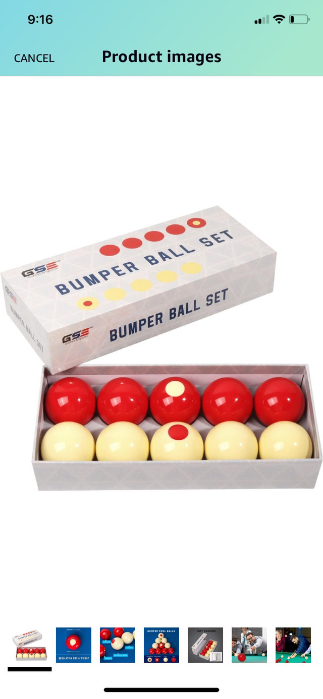 New - GSE Bumper Ball Set for Billard Game.