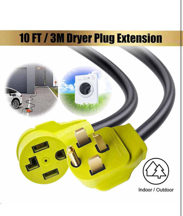 3FT Dryer Extension Cord for N14-30 Plug 220Volt 30Amp - photo 4