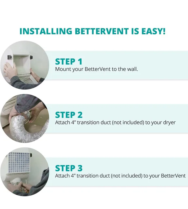 NEW - BetterVent Indoor Dryer Vent Kit image indicator(3)