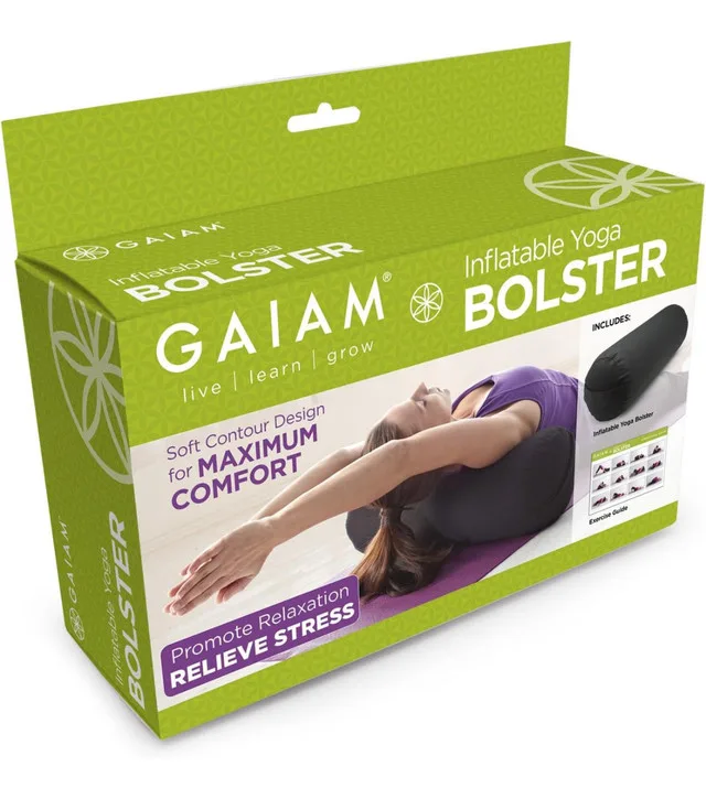 NEW - Gaiam inflatable yoga bolster thumbnail