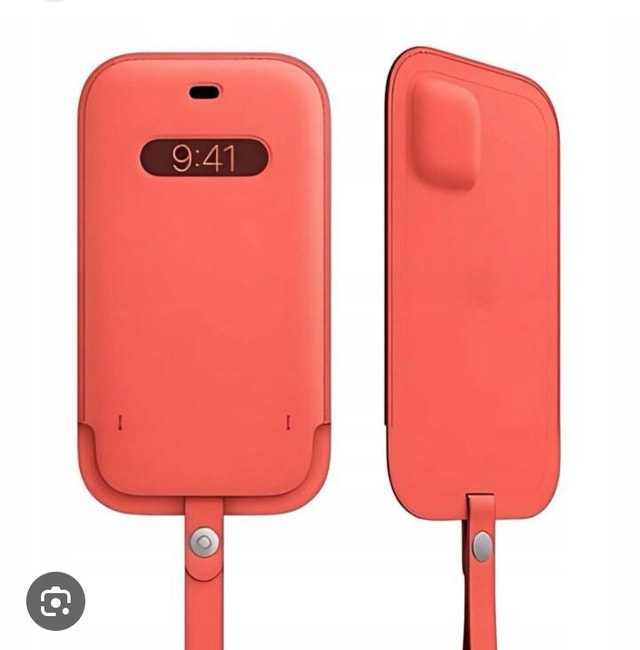 Brand New Apple iPhone 12 Pro Max Leather Sleeve - Pink Citrus