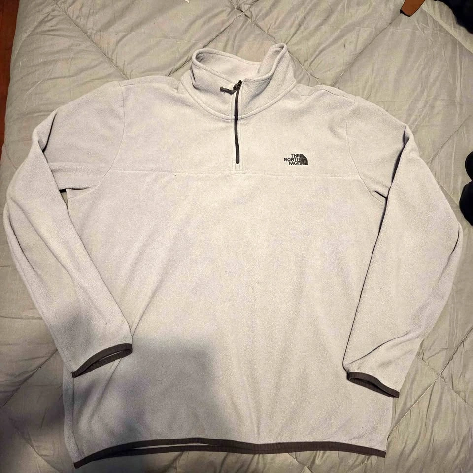 The North Face Grey TKA Lightweight Glacier 1/4 Zip Jacket
