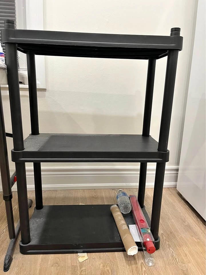 3 Tier Plastic Utility Shelving Unit