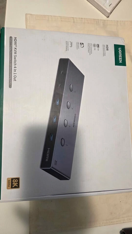 UGREEN HDMI KVM Switch 4 PC 1 Monitor 8K@60Hz - photo 2