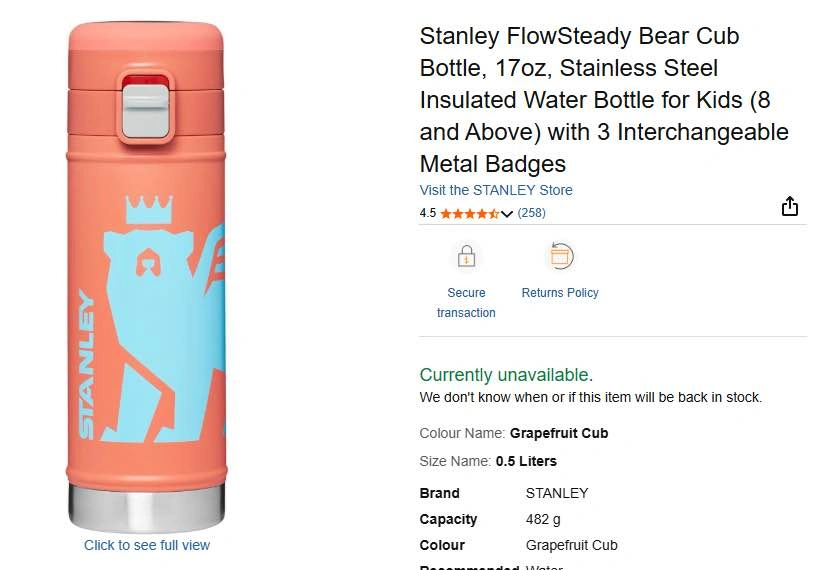 Stanley FlowSteady Bear Cub Bottle - photo 2