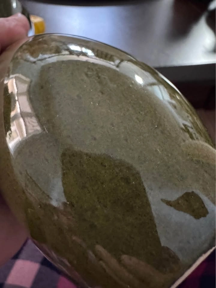Vintage Canadian Pottery Green Glaze Vase - photo 3