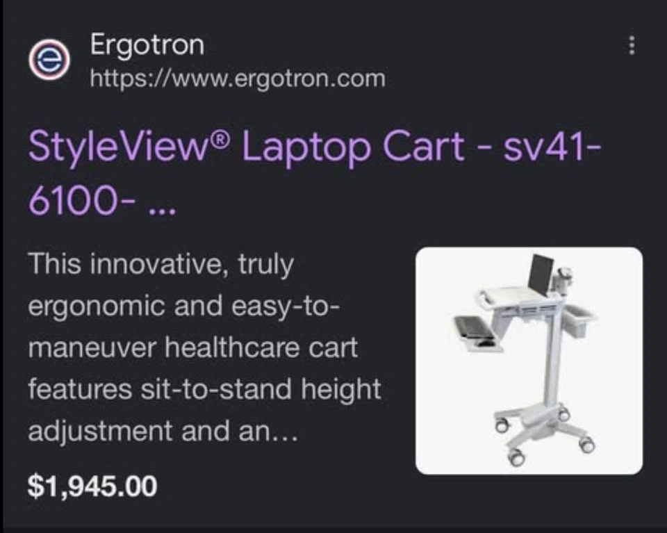 Ergotron StyleView Mobile Workstation Cart - photo 5