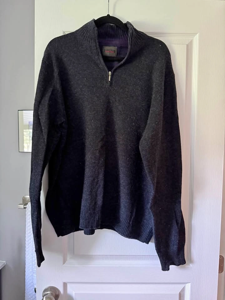 Mens Emanuel Ungaro Quarter-Zip Sweater