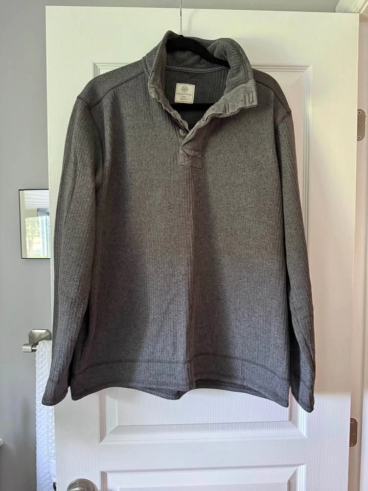 Mens Field & Stream Quarter-Button Pullover