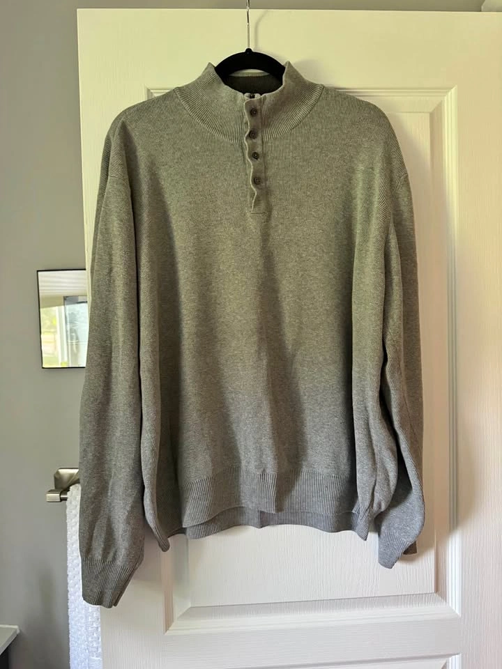 Mens Van Heusen Studio Quarter-Zip Mock Neck Sweater, Size XL