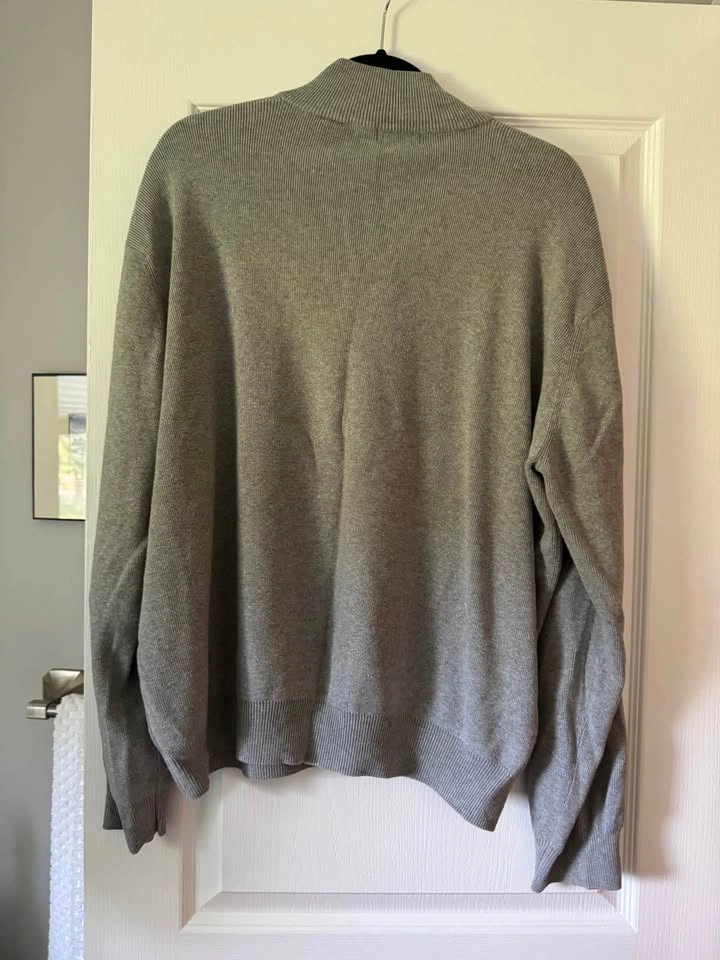Mens Van Heusen Studio Quarter-Zip Mock Neck Sweater, Size XL - photo 4