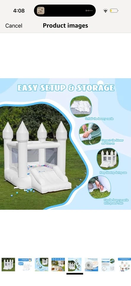 New White jumping castle - photo 4