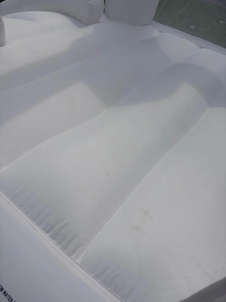 White bouncy jumping castle with blower - photo 5