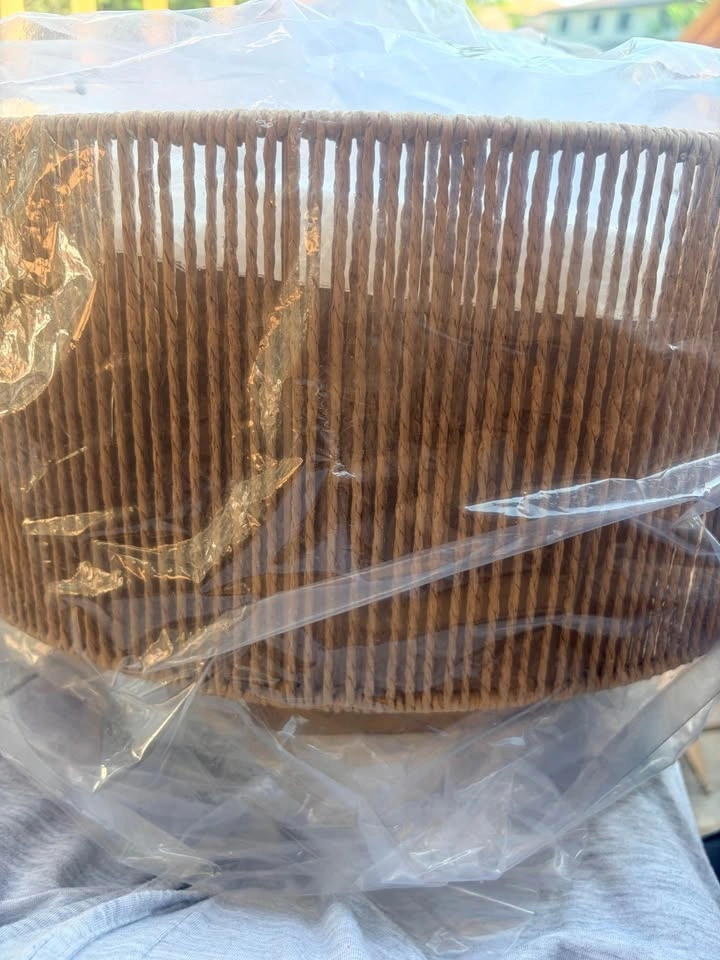 New Rattan and Gold 18” Light - photo 3