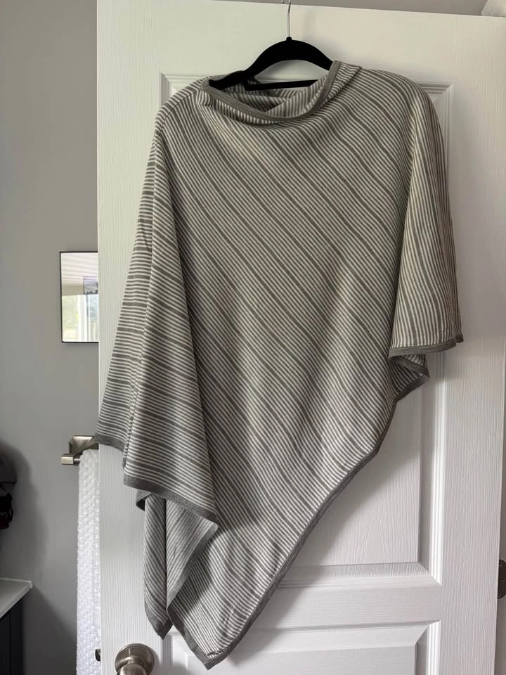 Calvin Klein Striped Knit Poncho - photo 2