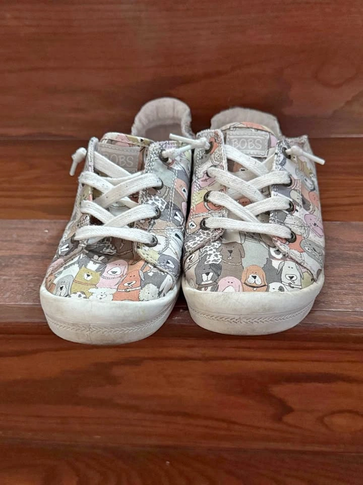 BOBS from Skechers Beach Bingo Dog Print Sneakers
