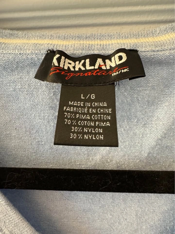 Kirkland Signature Pima Cotton Blend V-Neck Sweater - Large - photo 4