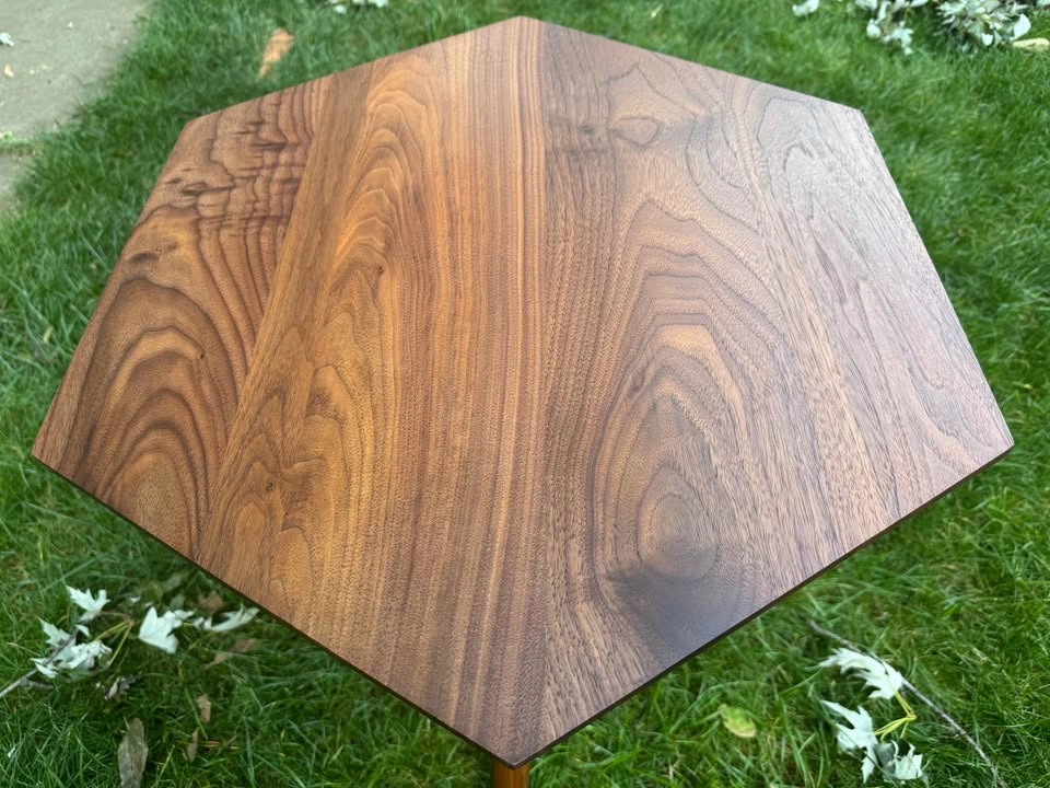 Gus Modern Metric End Table | Solid Black Walnut - photo 2