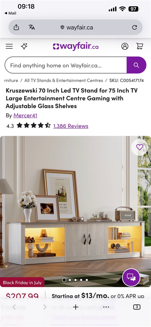 Kruszewski 70 Inch Led TV Stand - photo 2