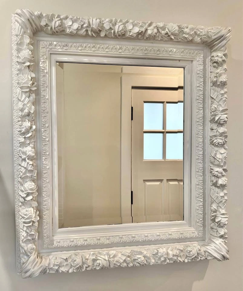 Vintage Royal Classic Roses & Ribbon Beveled Mirror