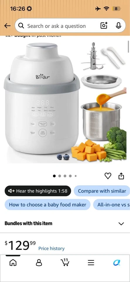 (like new) Bear Baby Food Maker - photo 4