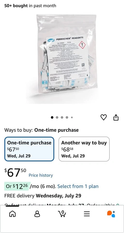 4 x 100 Hach 2105569 DPD Free Chlorine Reagent Powder Pillows - photo 3