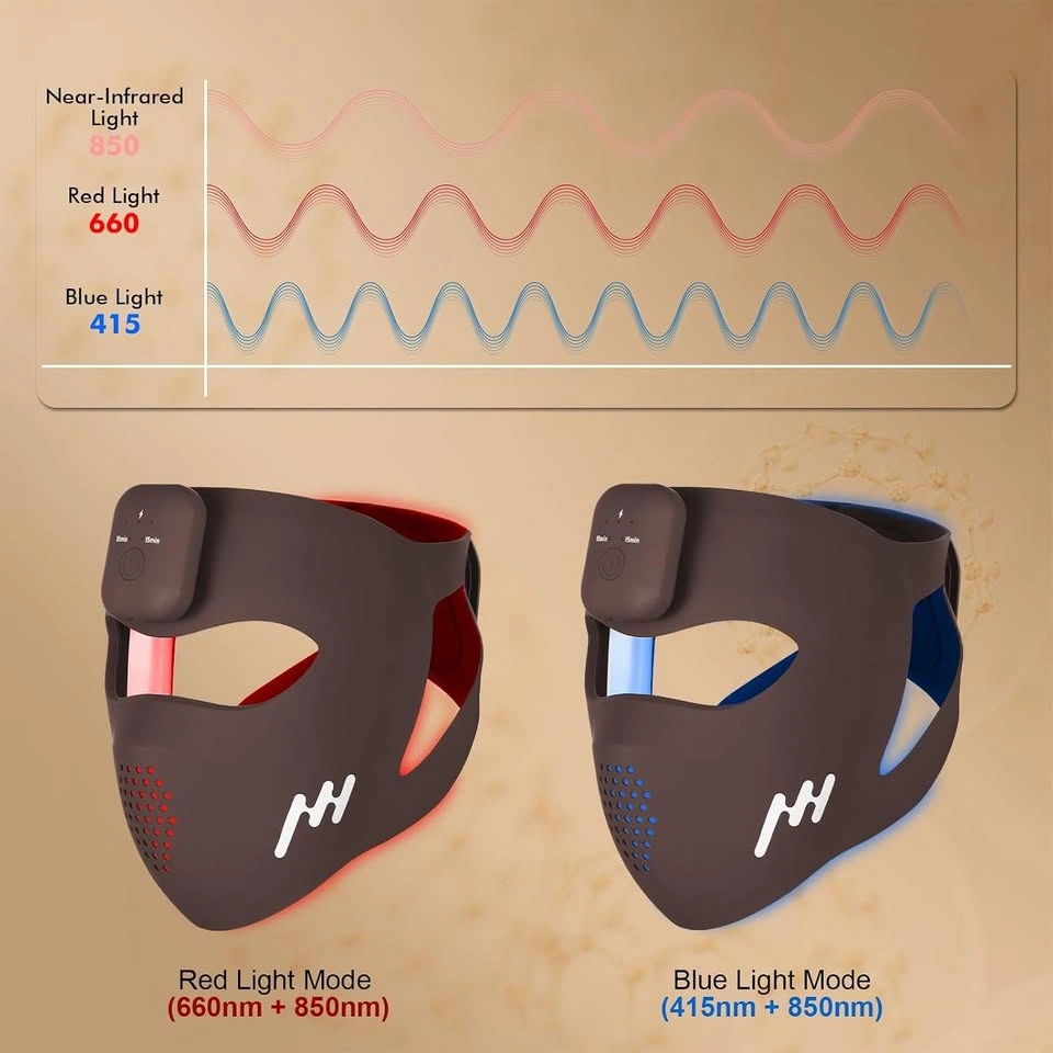 Wireless 4D Red Blue infrared Led Facial Mask - photo 5